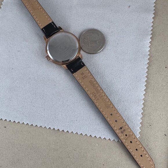 Swiss Rotary Moon Phase Watch, Stylish Polished Rose Gold Dazzling Crystal Bezel - Picture 7 of 8